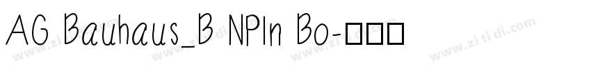 AG Bauhaus_B NPln Bo字体转换